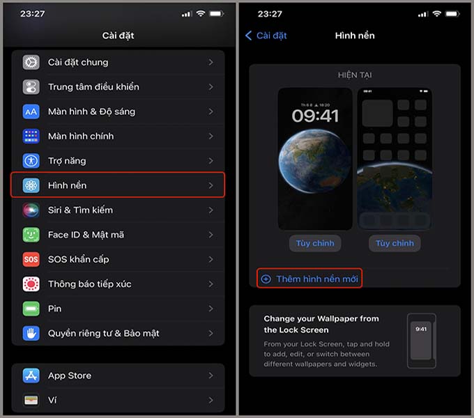 Cách cài đặt hình nền tự thay đổi cho iPhone qua ứng dụng “Cài đặt”
