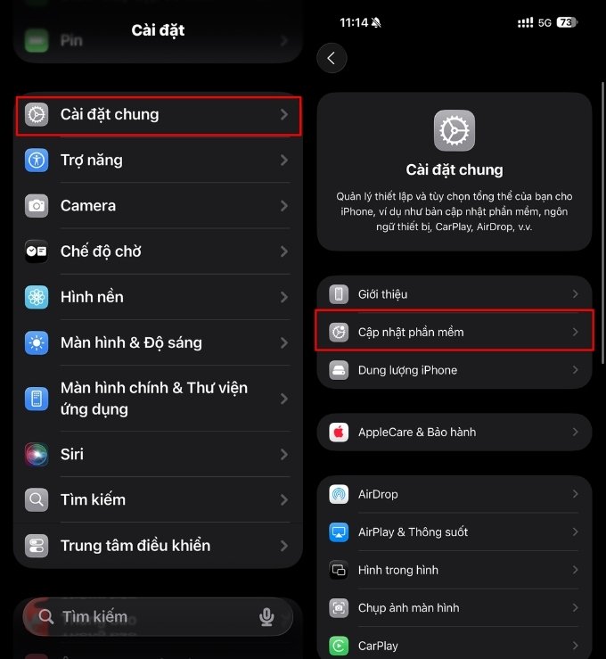 Hướng dẫn cách cập nhật iOS 26.1