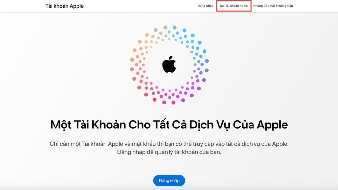 Cách đăng ký iCloud cho iPhone, iPad bằng trình duyệt web