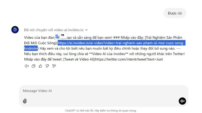 Tạo video bằng ChatGPT thông qua Invideo - 6