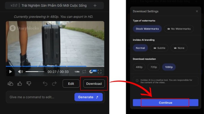 Tạo video bằng ChatGPT thông qua Invideo - 9