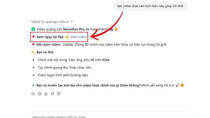 Tạo video bằng ChatGPT qua Visla - 6