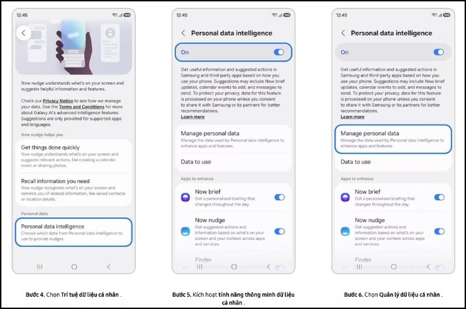 Đăng ký dữ liệu cá nhân để sử dụng Now Nudge