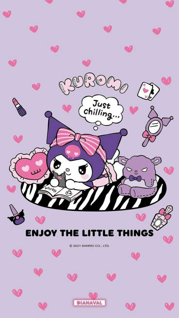 Bộ hình nền Kuromi cute cho điện thoại