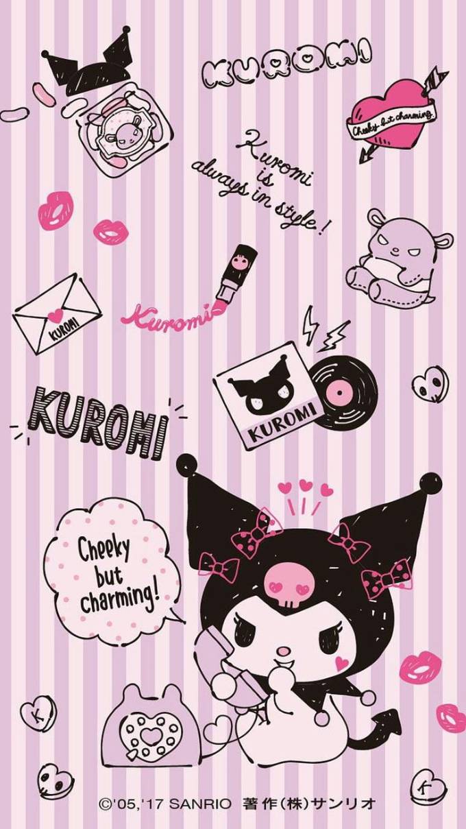 Bộ hình nền Kuromi cute cho điện thoại