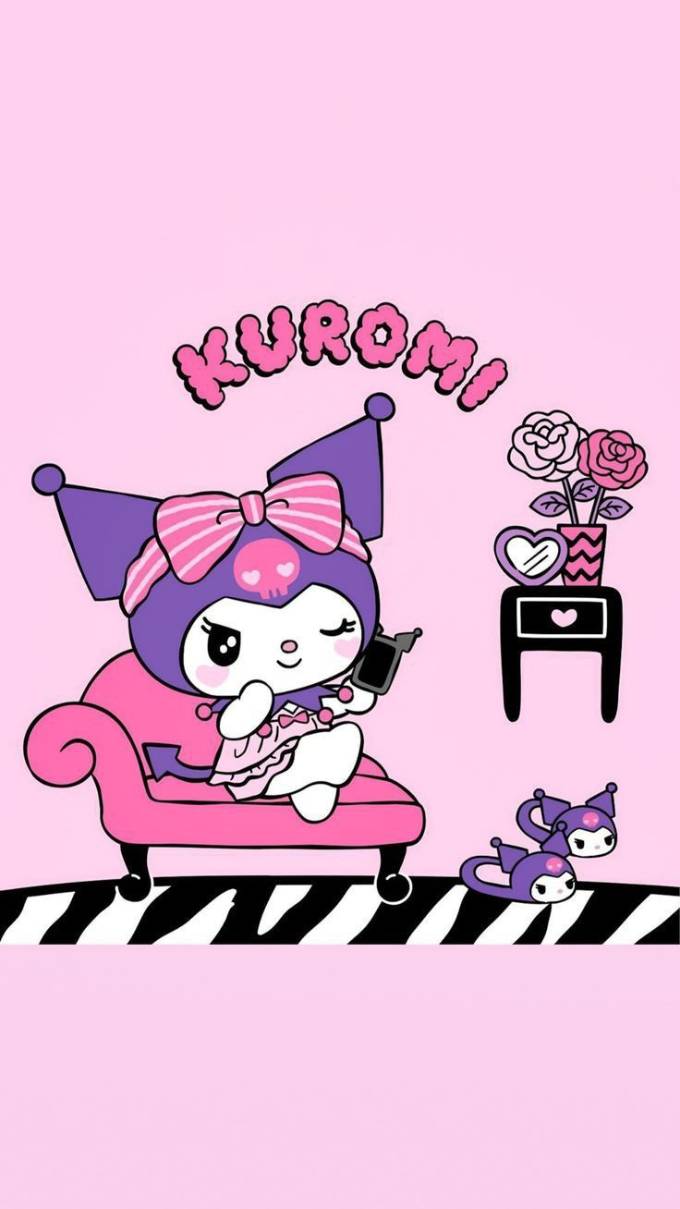 Bộ hình nền Kuromi cute cho điện thoại