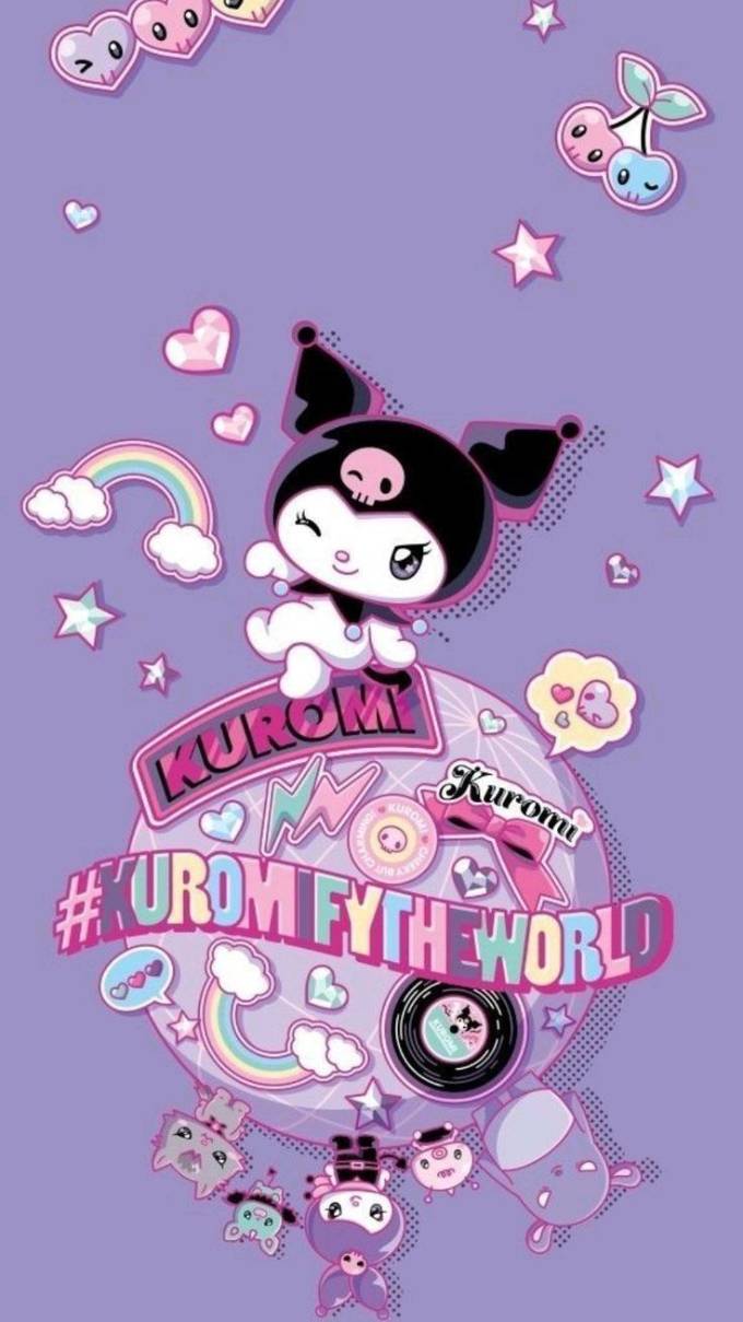 Bộ hình nền Kuromi cute cho điện thoại