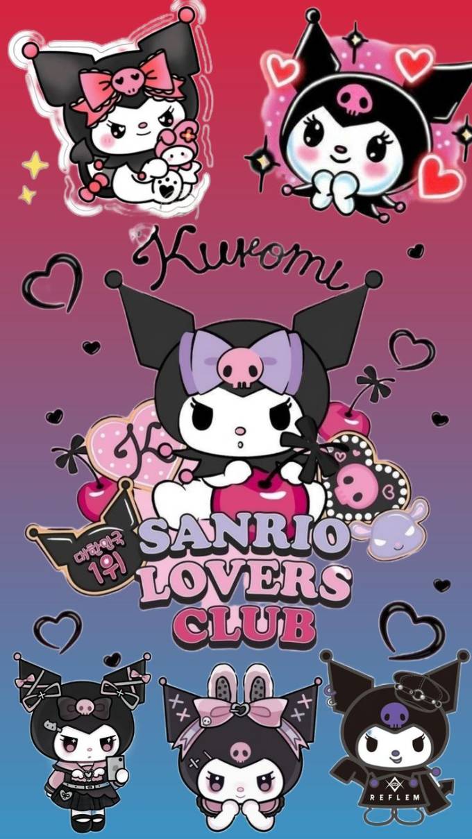 Bộ hình nền Kuromi cute cho điện thoại