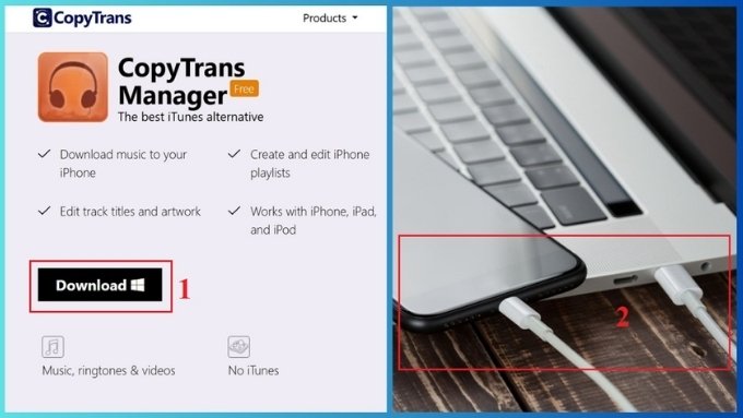 Tải nhạc về iPhone bằng CopyTrans Manager