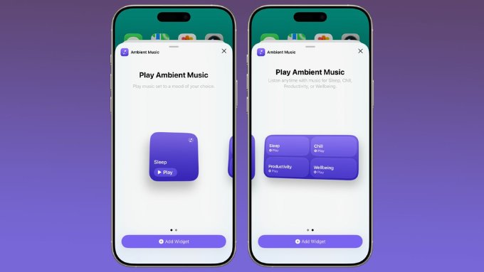 Widget Ambient Music mới