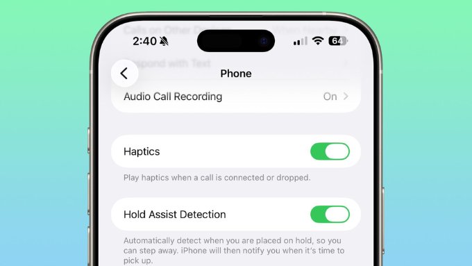 Tùy chọn tắt phản hồi rung khi gọi điện