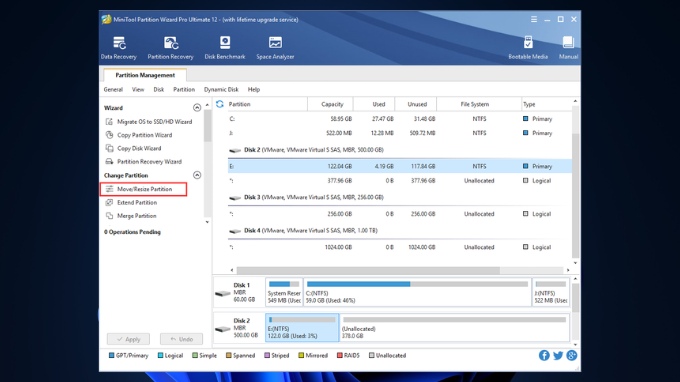 Sử dụng MiniTool Partition Wizard