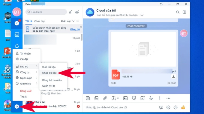 Cách khôi phục tin nhắn Zalo đã xóa trên máy tính