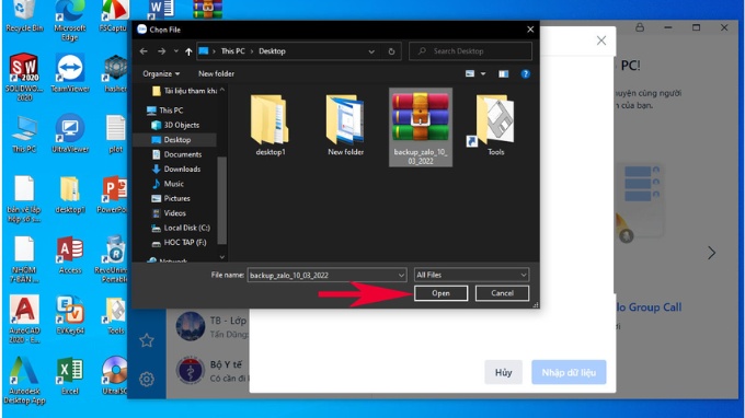 Cách khôi phục tin nhắn Zalo đã xóa trên máy tính