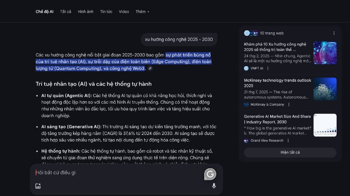 Cách sử dụng chế độ AI của Google trên máy tính