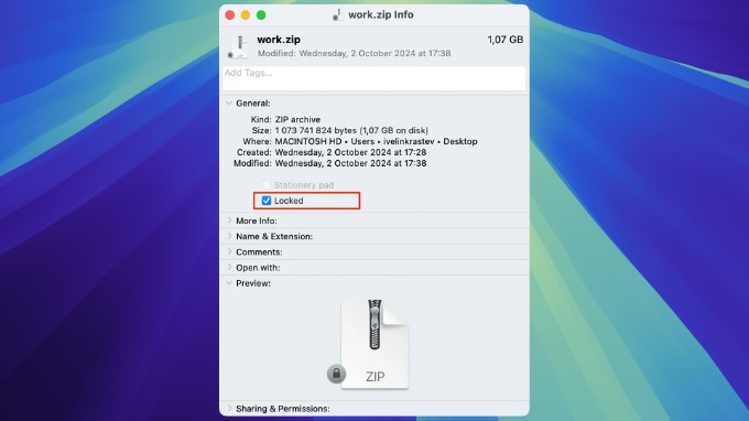 Cách xóa file bị khóa trên MacBook