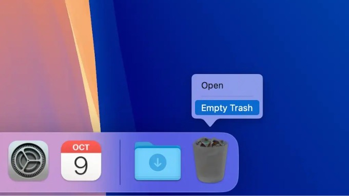 Cách xóa file trên MacBook bằng Thùng rác