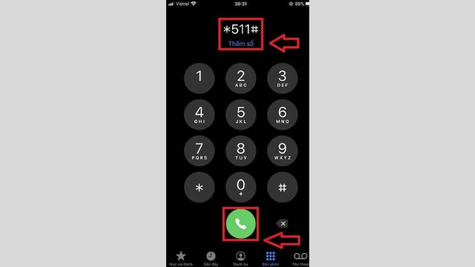 Cách ứng tiền Viettel 10k qua cú pháp 511
