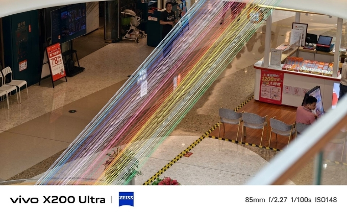 Ảnh chụp từ camera tele với tiêu cự 85mm