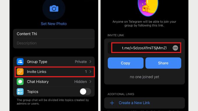 Cách lấy link nhóm trên Telegram đơn giản