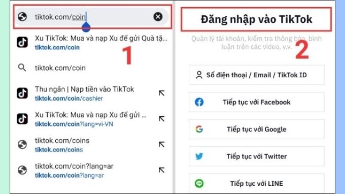 Cách nạp xu trên TikTok qua Zalo Pay