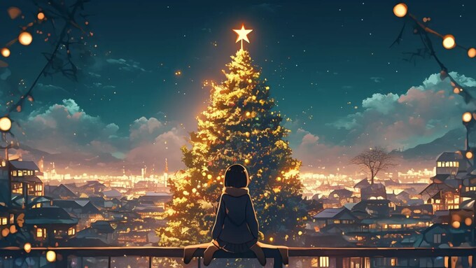 Hình nền Giáng sinh Anime cho máy tính