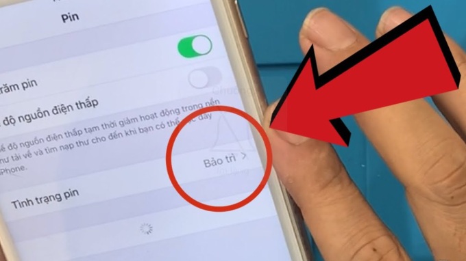 Thông báo hệ thống liên quan đến pin