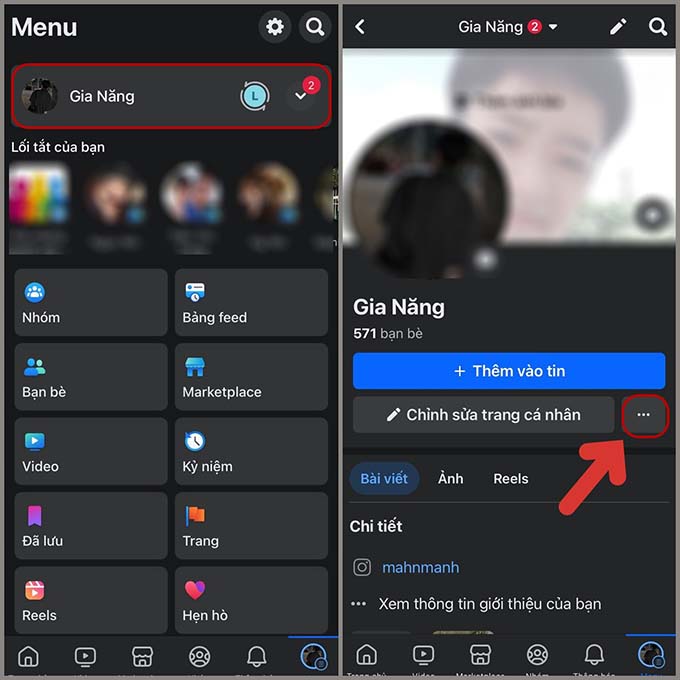 Cách bật khóa bảo vệ trang cá nhân Facebook trên điện thoại