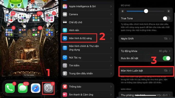 Khắc phục lỗi iPhone không tắt được màn hình bằng cách tắt Always On Display  