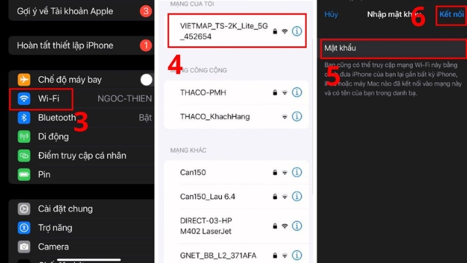 Tìm tên WiFi của camera hành trình