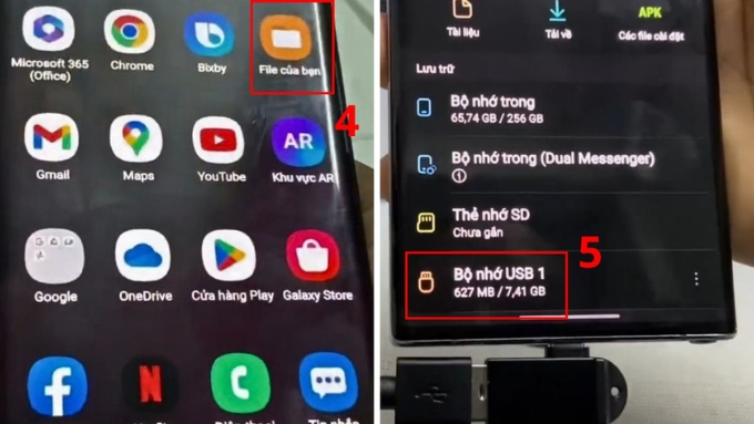 Mở ứng dụng Tệp hoặc File (tùy theo từng dòng điện thoại)