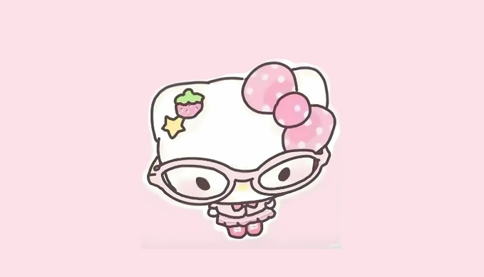 Kiểu ảnh nền Hello Kitty đeo kính 4