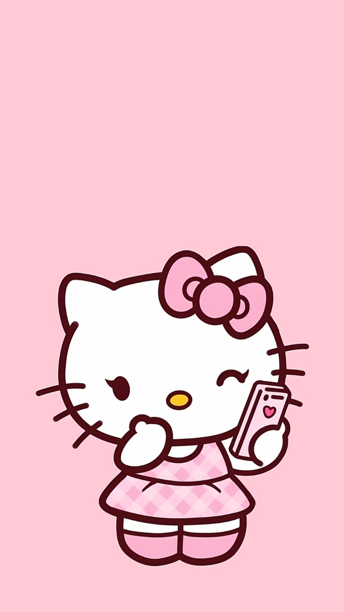 Ảnh nền Hello Kitty đơn giản 2