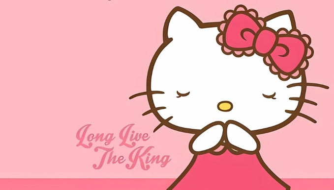 Ảnh nền laptop Hello Kitty hồng 1