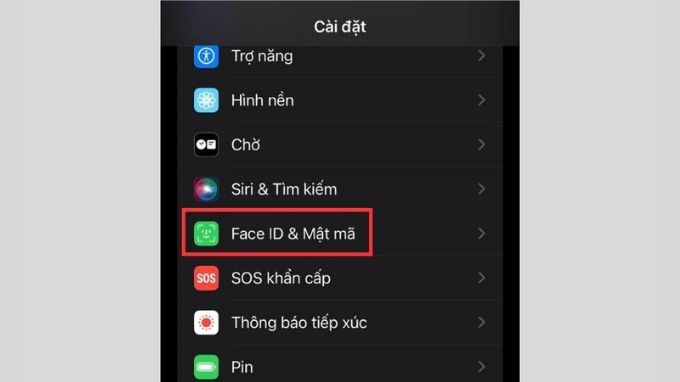 Khởi động lại Face ID