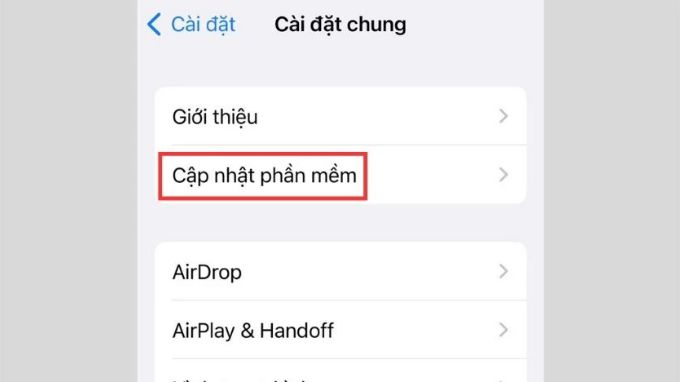 Cập nhật hệ điều hành iOS mới nhất