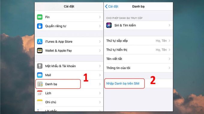 Đối với điện thoại iPhone