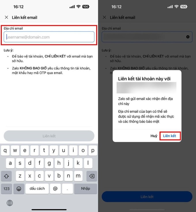 Hướng dẫn cách liên kết tài khoản Zalo với email