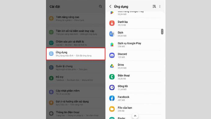 Xóa bộ nhớ đệm từ các ứng dụng đang chạy trên Samsung