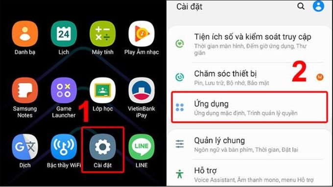 Gỡ bớt ứng dụng để tăng dung lượng trong điện thoại Samsung