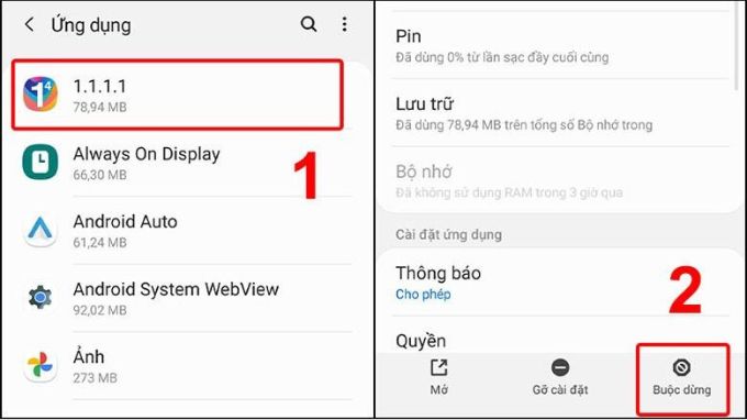Gỡ bớt ứng dụng để tăng dung lượng trong điện thoại Samsung