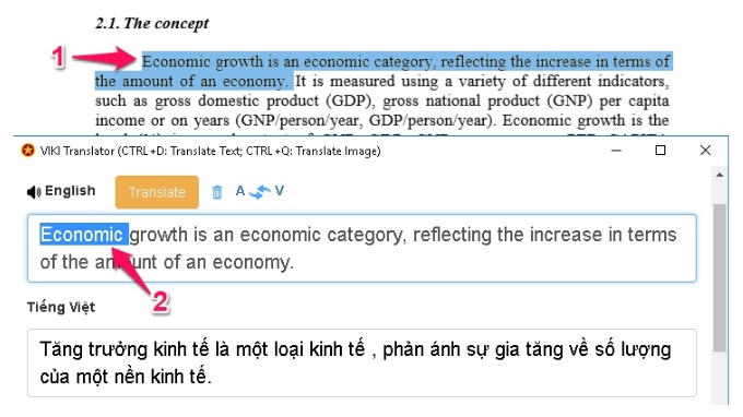 Dịch file PDF bằng VIKI Translator