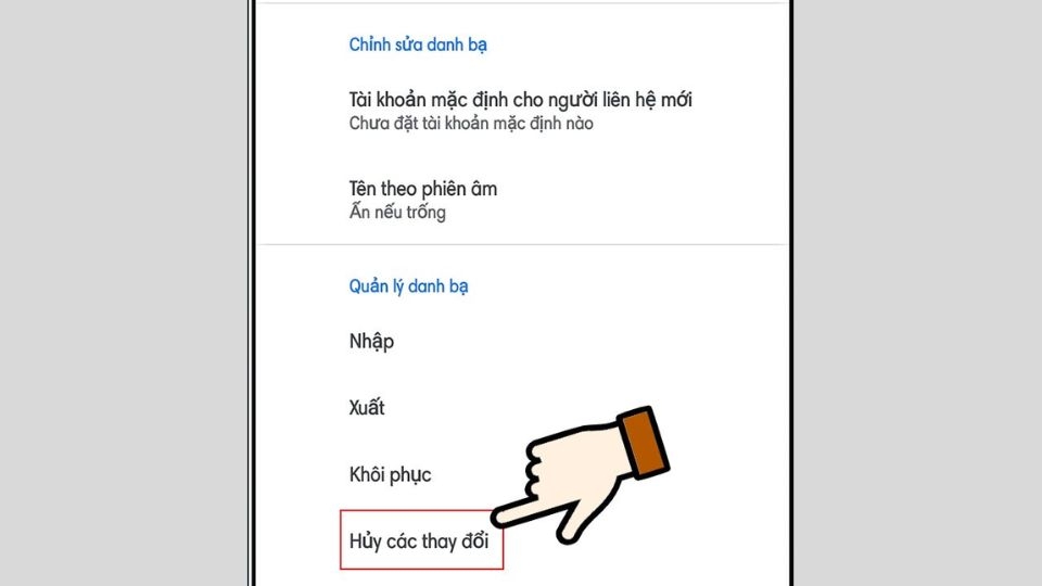Khôi phục danh bạ đã xóa thông qua Gmail