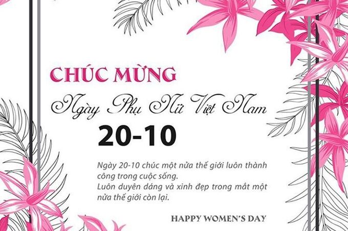Thiệp chúc mừng ngày 20/10 tặng chị em gái