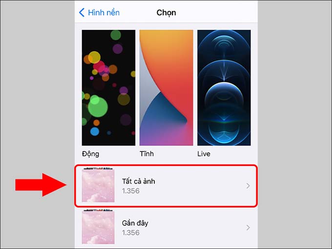 Cách cài hình nền iPhone 14 Pro Max từ ứng dụng Cài đặt